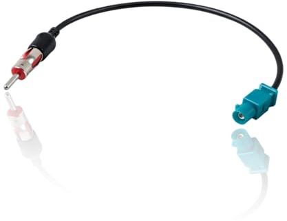 1 pezzo Adattatore antenna autoradio Fakra a spina DIN, adattatore connessione antenna per autoradio aftermarket, Plug & Play senza saldare, cavo schermato