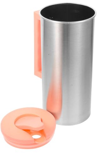 VOSAREA Jarra de Agua Fría de Acero Inoxidable Rosa de 1800ml Abertura Grande, Práctica y Conveniente para Piscinas y Fiestas