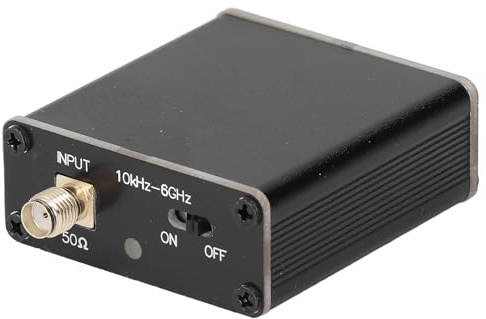 VBESTLIFE Rauscharmer Verstärker 10KHz-6GHz RF LNA, Breitband-High-Gain-Vorverstärker mit 600-mAh-Polymerbatterie, Kurzwellen-UKW-Radio, Antennenverstärker mit Aluminiumgehäuse