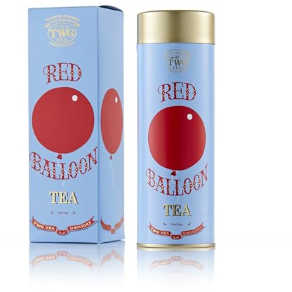 TWG Tea | Red Balloon Tea | Rooibos-Tee | Kokosnuss & Blaubeeren | Haute Couture Dose, 100G | Geschenkset
