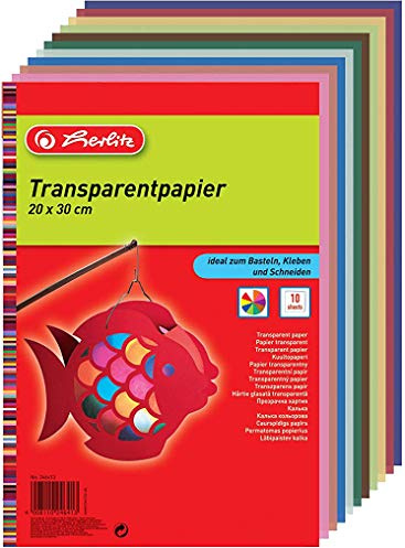 Herlitz 246413 Transparentpapier, 20 x 30 cm, 10 Blatt, 10-er Pack