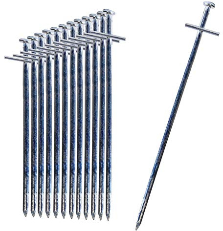 Felsboden Zelt-Hering -K&B Vertrieb- Bodenanker Stahl Zeltpflog Zeltnagel Erdnagel Ø 6mm x 23cm 373 (32 Stück)