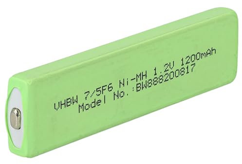 vhbw celle batteria compatibile con Sony D-EJ925, D-EJ955, D-NE1 lettore CD/Minidisc (1100mAh, 1,2V, NiMH), button top, 7/5F6