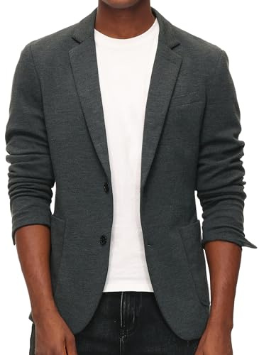 PJ PAUL JONES Mens Casual Knit Blazer Unstructured Sport Coat Grey XXL