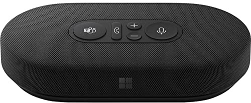 Microsoft Modern USB-C Speaker, Certified for Microsoft Teams, 2- Way Compact Stereo Speaker, Call Controls, Noise Reducing Microphone. Wired USB-C Connection,Black