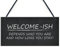 RED OCEAN Cartello di benvenuto con scritta Welcome Sign Welcome (lingua italiana non garantita) da appendere alla porta, divertente