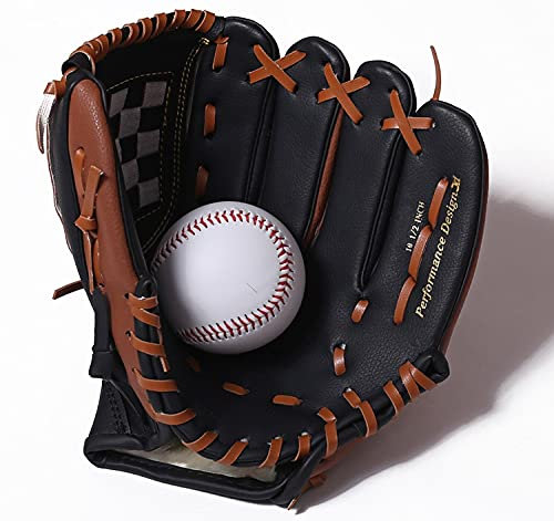 LIANYG Baseball Handschuhe Kind Baseballhandschuh Männer Batting Baseballhandschuh Kinder Baseball Trainingsgeräte 552 (Color : Black, US Size : 10.5 Inches)