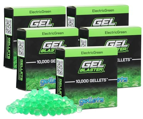 Gel Blaster 50.000 Gellets Munition, Grün - Ungiftig, Ab 14 Jahren | Passt zu Allen Gel Blaster Modellen, Ungiftig, Wasserbasiert, Hinterlässt Keine Flecken, Ab 14 Jahren.