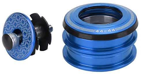 BuyWeek Fahrrad Steuersatz, 44mm Fahrrad Headset Doppellager Fahrrad Steuersatz Mountainbike Vordergabel Stem Headset Zubehör(Blau)