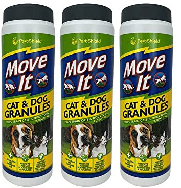 PHG Natural Non-Toxic Dog and Cat Repellent Granule | Indoor and Outdoor Cat and Dog Deterrent/Protection for Home and Garden | Extra Efficient Cat and Dog Scatter Granules | 240 Gram (Pack of 3)