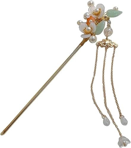ZLINXI Pinces de Coiffeur, Accessoires de Cheveux Barrette, Femmes Vintage épingle à Cheveux Chinois Traditionnel bâton de Cheveux Baguettes de Cheveux, fleur-11