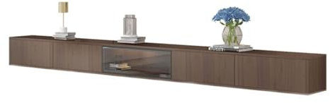 TV Schrank Hängend TV-Ständer for Schlafzimmer und Wohnzimmer, an der Wand montierter schwebender TV-Ständer aus Holz mit Aufbewahrungsschrank for unter dem Fernseher, moderner Fernsehständer, TV-Schr