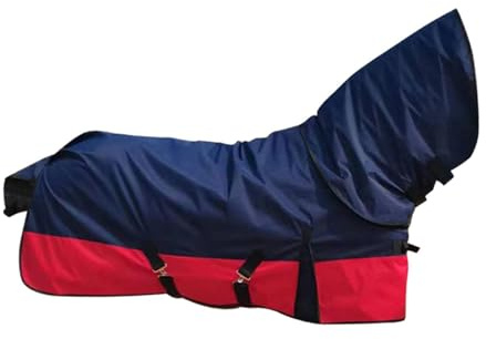 Sharplace Couverture de Soins pour Chevaux Couverture de Pluie pour Chevaux Vêtement de Cheval imperméable et Coupe-Vent Vêtements d'hiver Chauds pour Chevaux, Dark Blue M