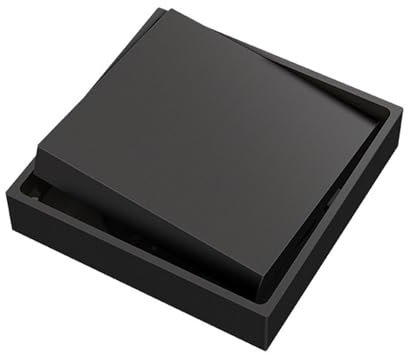 GLYYR Canaleta De Ducha Cuadrado De LatóN, Drenaje Cuadrado De Ducha con Rejilla De Inserto De Azulejos Empotrada, para BañO, Inodoro, LavanderíA Y Cocina, Drenaje De Piso Anti Olor, 10 CM