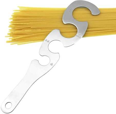 Medidor De Espaguetis En Forma De S - Divisora ​​de Pasta, Ajustador De Porciones De Pasta | Herramienta para Servir Espaguetis De 4 Orificios, Medida De Porciones De Espaguetis De Acero Inoxidable