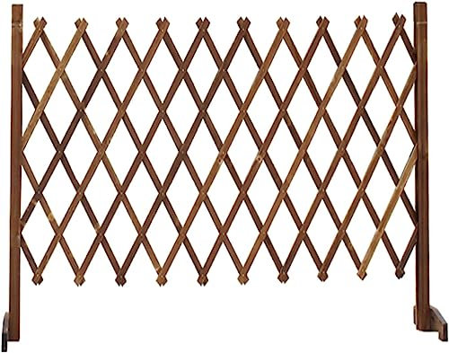 Valla Decorativa De Madera para Jardín, Tablero De Celosía Telescópico Independiente para Exteriores, Tablero De Cerca para Decoración del Hogar, Rejilla De Jardín Y Cerca para Mascotas, Escalable