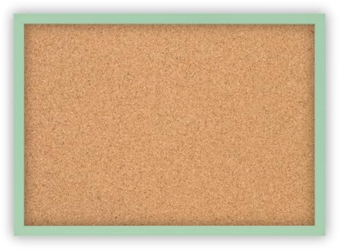 CLAMARO 'Memo' Pinnwand Kork 40 x 30 mit Rahmen | Salbei Pastell | Korkwand mit MDF-Holz Bilderrahmen und Metall Aufhängern (Qerformat & Hochformat) | Inkl. 10 Reißzwecken