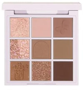 Palette ombrello 9 colori – British Afternoon Tea | Tonalità neutre opache e scintillanti | Palette trucco nudi rosa-marrone e tonalità terrene (01# Tè al fiore di lavanda)