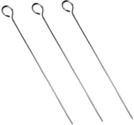 Toddmomy Griglia per Spiedini Bbq in Acciaio Inossidabile 304 3 Spiedi Reutilizzabili per Carne, Pesce e Verdure Accessori per Barbecue Esterno