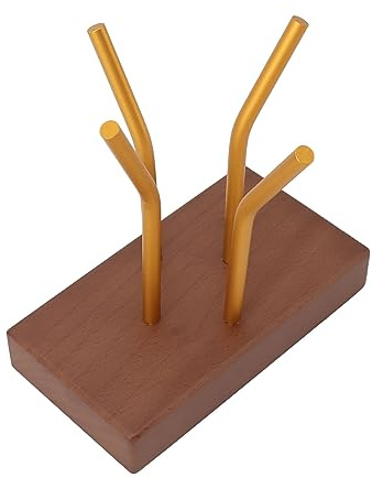 MOTOULAX Kaffeefilterhalter, Holzsockel, stabile Unterstützung, dekoratives Aufbewahrungsregal für Kaffeefilterpapier