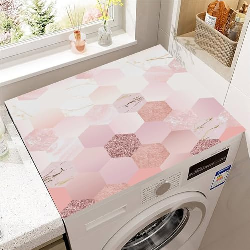 Highdi Marbre Colorées Housse de Protection pour Machine à Laver Top,Coussin de Machine à Laver Antidérapant Housse de Machine à Laver pour Machine à Laver Ou Sèche-Linge (Géométrique,30x40cm)