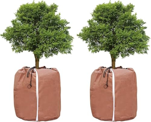 Wzzy Gurden Sac Anti-Gel pour Plantes en Pot, Protection pour Plantes, Protection hivernale pour Plantes, 50 x 80 cm, 70 g/m², Polyester (2 pièce)