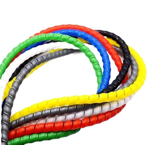 Styire 16ft Spirale Wrap Kabel Organizer Hülse 5 Meter Flexible Draht Kabel Schutz Abdeckung Schutzhülle(Schwarz,ID 40mm)