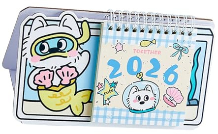 2026 Tischkalender Monatskalender Lovely Dog Stehkalender Kleine Kalender Heimbedarf Faltbarer Tischkalender