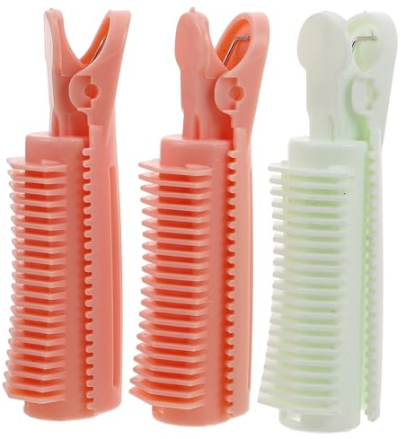 Uonlytech 3 Pinzas para Volumen en Raíces de Cabello Rizado y Corto, Rulos Voluminizadores sin Calor para Peinados Esponjosos, Clips para Flequillo y Control de Cabello Suelto, Set de 3