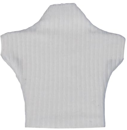 Hellery Maglietta a Maniche Corte in 1/12, Elegante, Casual, Realistica, Stile retrò, Collo Alto, Corpo per Bambola da 6 Pollici, Bianco