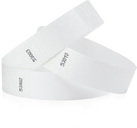 1,000 WristCo White Tyvek Wristbands for Events - Comfortable Tear Resistant Paper Bracelets ID Wrist Bands for Concerts Festivals Admission Party Identification