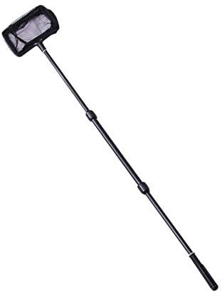 Popepepop, rete da pesca estensibile, con manico telescopico, per laghetti, laghetti