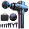 Pistola de Masaje Muscular, Pistola Masajeadora Muscular con 30 Niveles Ajustables, Potente, Ultra Silenciosos y Pantalla Táctil LCD,8 Cabezas Pistola Masaje para Relajación Recuperación Fatiga