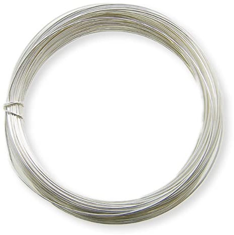 0.8mm (20 Gauge) x 6m Silver Plated Non-Tarnish Craft Wire for Jewellery, Wire Wrapping, Sculpting, Hobby Craft, Wire Modelling