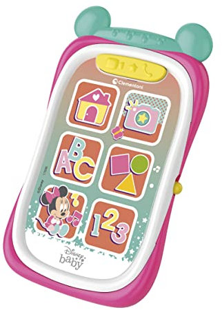 Clementoni 17696 Disney Baby Minnie Spielzeugtelefon Kinder 9 Monate, erstes Smartphone, Lernelektronisches Spiel, Mehrfarbig, S