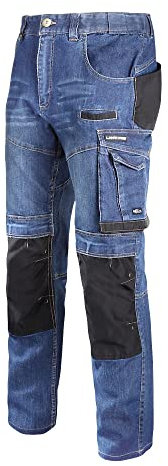 Lahti PRO Unisex A40510 - Work Utility Pants, Blue Jeans, XL Slim EU