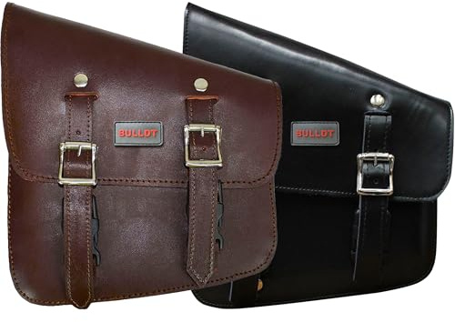 German Wear Motorrad Solobag Solo Tasche Satteltasche Motorradtasche Werkzeugtasche Leder (Schwarz, Rechts)
