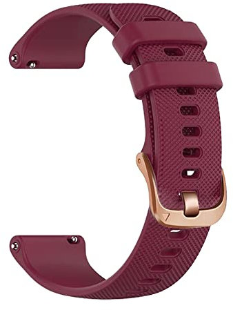 Wtukmo 18/20 mm Armband für Garmin Vivomove 3S/4S/HR/Forerunner 245 Smartwatch, Sport-Silikon, Schnellverschluss-Armband, Zubehör, Vivoactive 3 3t S40, Achat