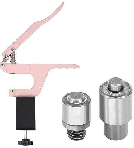 Trimming Shop Lot de matrices de fixation pour œillets de 14 mm avec pince de table ZYT rose, outil d'installation d'œillets pour projets de bricolage, maroquinerie, vêtements, décoration de sac à