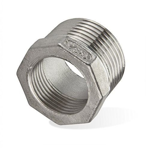 Edelstahl Fitting #241 Reduzierstück 1 1/4 x 1 Zoll Übergangsstück Gewindefitting