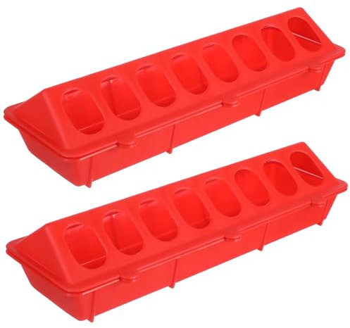 minkissy 2 x Tauben-Futtertrog, Taubenkäfig, Futterbox, Vogelkäfig, Wo präsentiert, für Haustiere, Geflügel, Futterstation für Wildtiere, Kunststoff, Taubenfutterstation, einfache