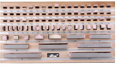 FUNTLY endmaße Set Blockmessgerät 83 Teile/Satz 1 Grad 0 Messschieber Blockmessgerät Inspektion Blockmessgerät Messinstrumente (Color : 0 Grade)