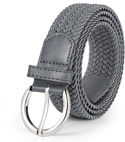 WERFORU Geflochtener Elastischer Gürtel Stretch Gürtel für Damen Verstellbarer Stoffgürtel für Jeans und Hosen
