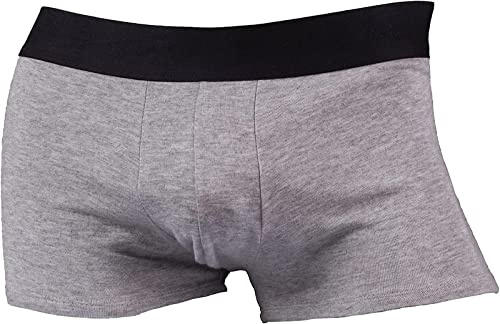 LukyTrge Calzoncillos antiradiación EMF de fibra plateada, ropa interior con protección contra la radiación, pantalones cortos, gris, XL