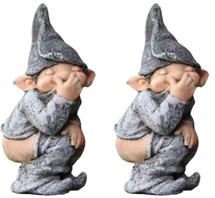FYOBOT Garden Ornaments, Garden Gnomes, Stinky Gnomes, Resin Craft Gnomes