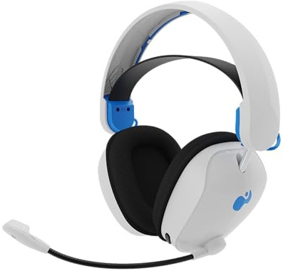 PDP Phantom Air Dual-Mode Wireless Gaming Headset for PlayStation: PS5, PS4, PC, Bluetooth Compatible, Rechargeable 35-Hour Battery, 50mm Drivers, On-ear Headphone Controls, Officially Licensed, White