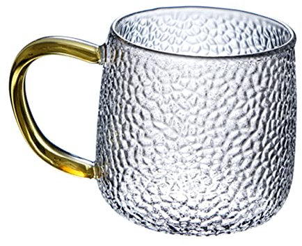 Mikinona Hammered Glass Tea Cup Japanese Style Heat Resistant Delicate Design for Daily Tea Drinking Special Occasions