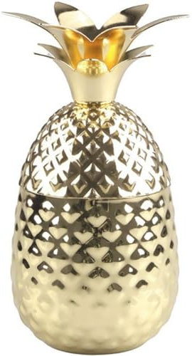 Ananasbecher Aus Edelstahl Deckel, Ananas-trinkbecher Aus Metall, Barzubehör Für Den Sommer, Cocktailbecher Sind Tolle Trinkgeschenke