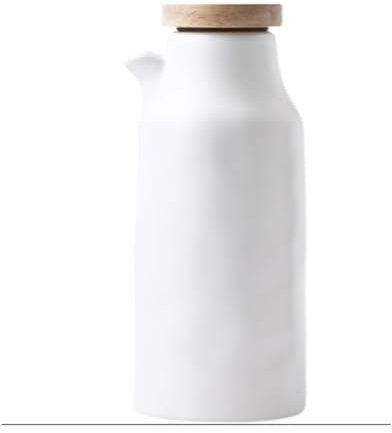CGCSYZ Bouteille distributrice d'huile d'olive, huilier et vinaigre, Bouteilles distributrices d'huile et de vinaigre en céramique Home Essentials(Blanc