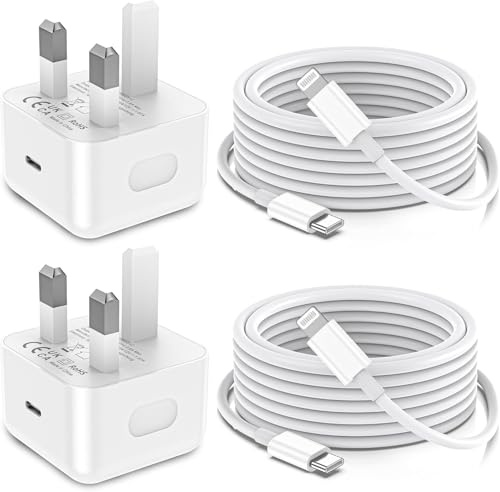 LCOGPDOY for iPhone Charger Fast Charge 2Pack USB C Plug with Fast Charging Cable USB C Wall Charger Plug and 2M/6.6FT Phone Charging Cable Compatible with iPhone 14 13 12 11 Pro/Pro Max/Plus